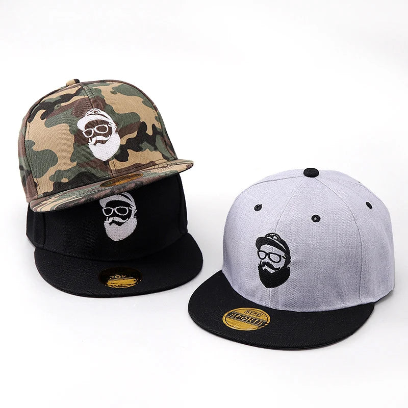 Bearded Uncle Embroidered Street HipHop Snapback Cap