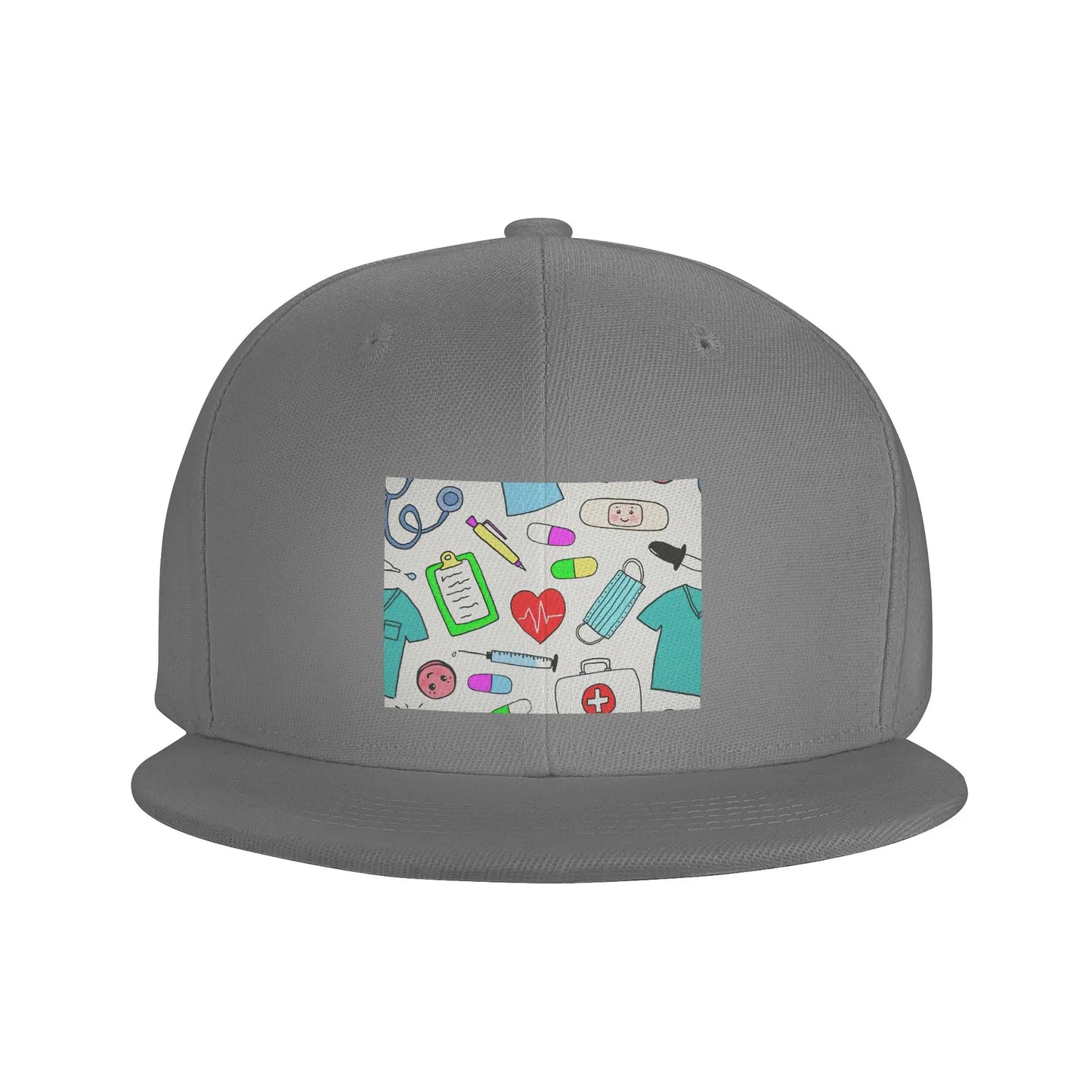 Colorful Nursing Pattern Casual Outdoor Snapback Cap