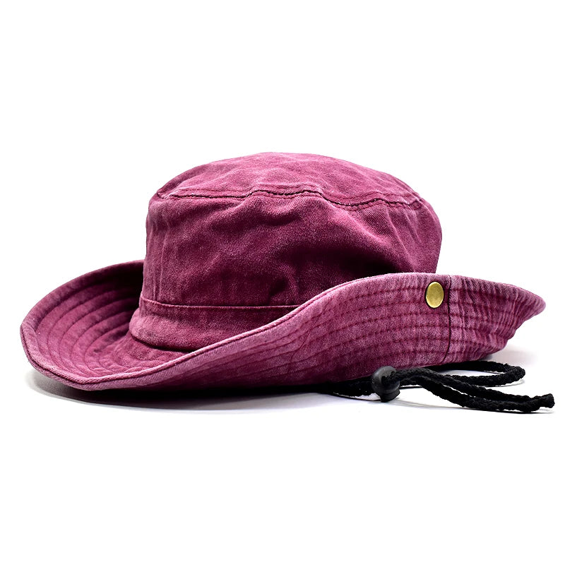 Vintage Washed Denim Unisex Bucket Hat