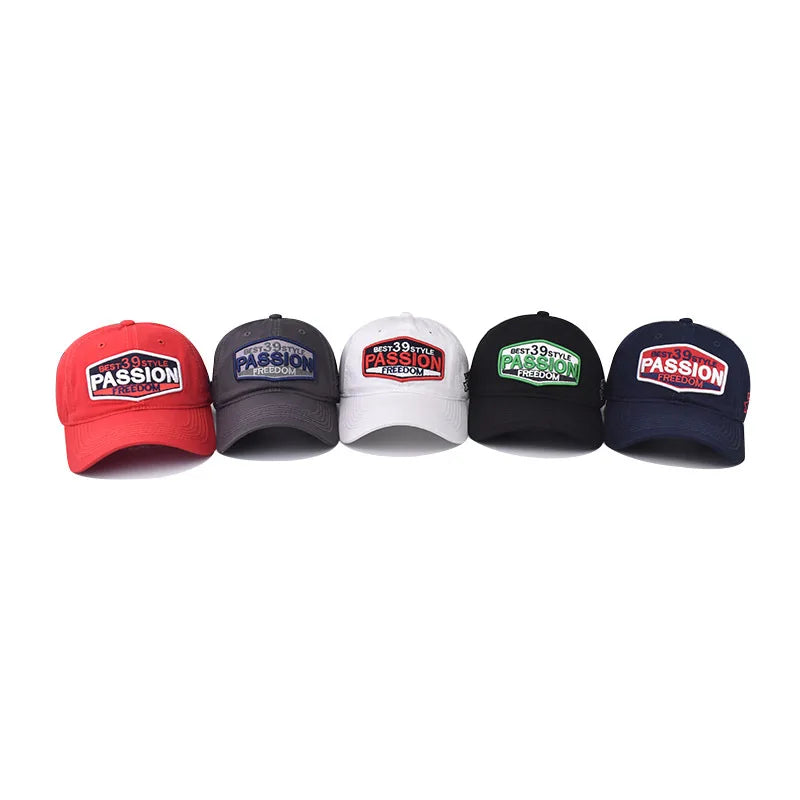 Unisex Cotton Washed Vintage Letter Baseball Cap