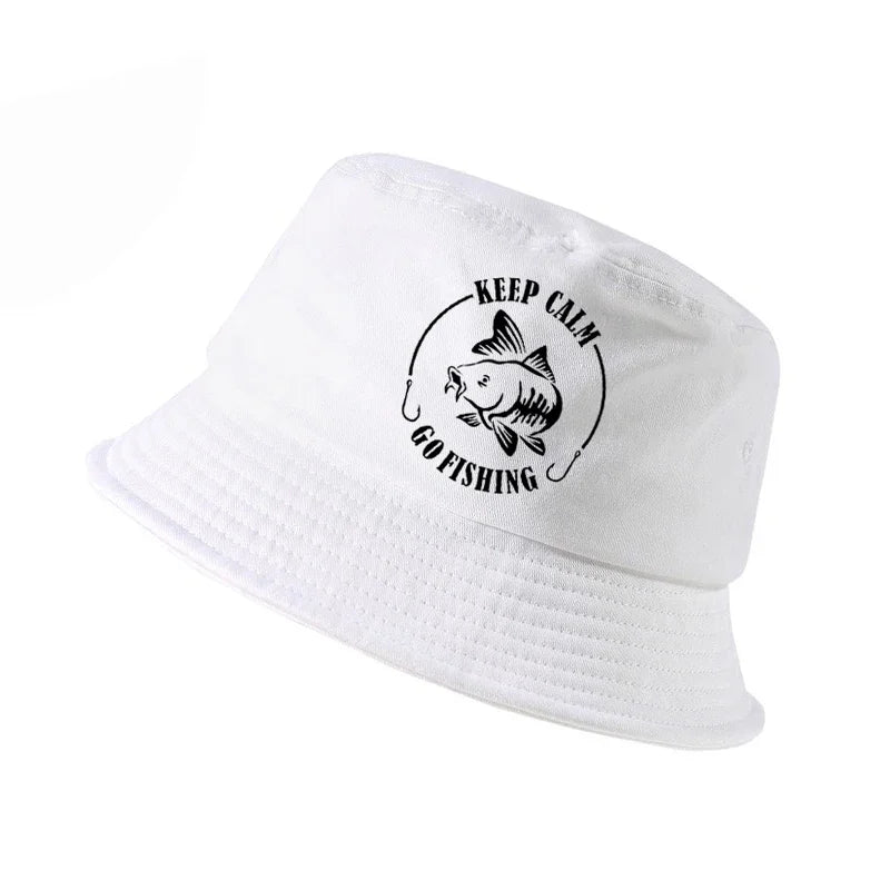 Keep Calm Go Fishing Humor Bucket Hat