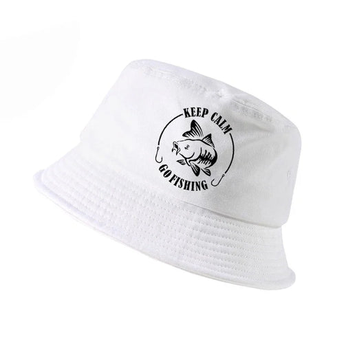 Keep Calm Go Fishing Humor Bucket Hat