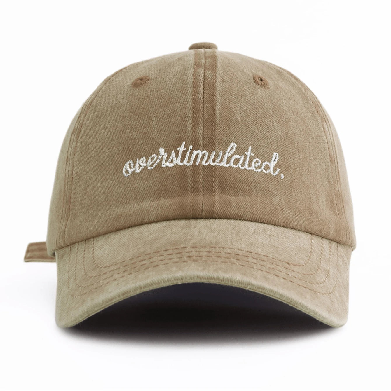 Camel Print Washed Baseball Cap
