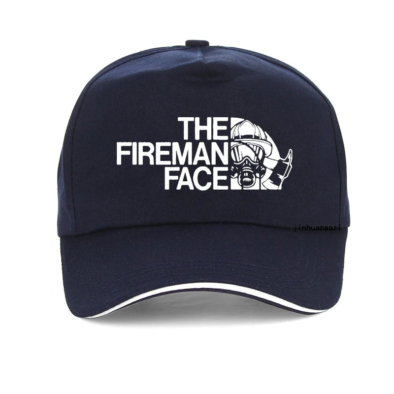 Funny Firefighter Face Adjustable Dad Baseball Cap