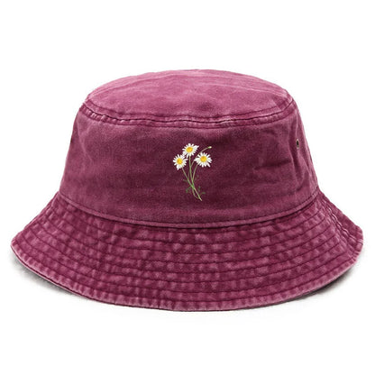 Customize Flower Cotton Washed Bohemian Garden Party Bucket Hat