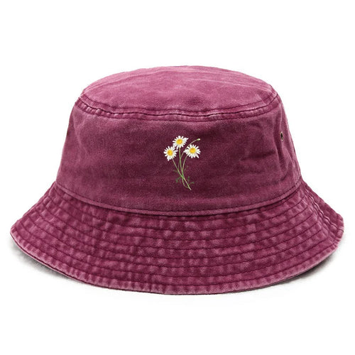 Customize Flower Cotton Washed Bohemian Garden Party Bucket Hat