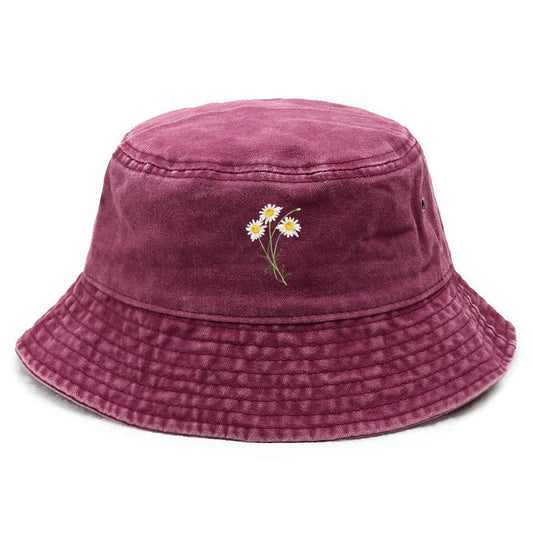 Customize Flower Cotton Washed Bohemian Garden Party Bucket Hat