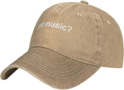 Got Music Question Mark Distressed Baseball Cap
