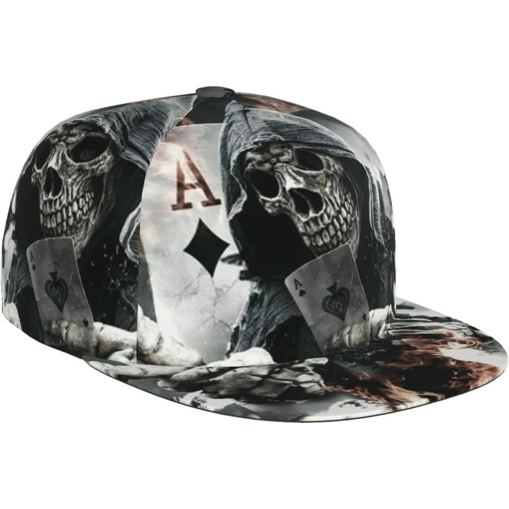 Grim Reaper Skull 3D Printed Baseball Cap