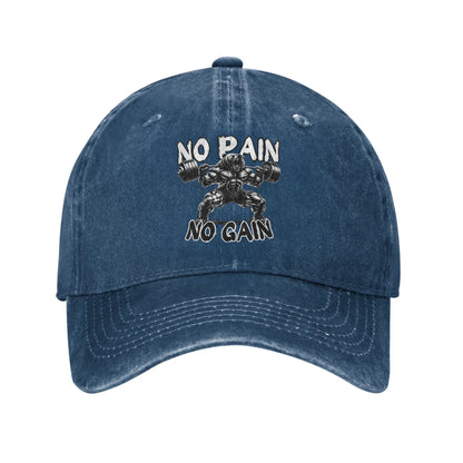 No Pain No Gain Washed Baseball Cap