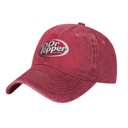 Dr Pepper Letter Distressed Snapback Baseball Cap