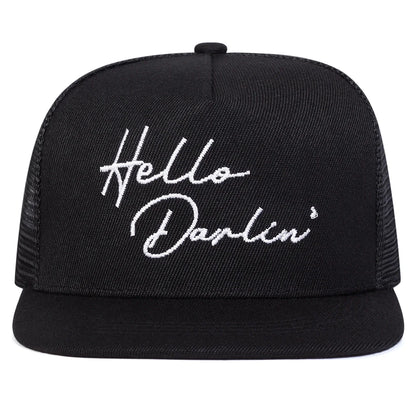 Hello Darlin Embroidery Adjustable Outdoor Snapback Cap