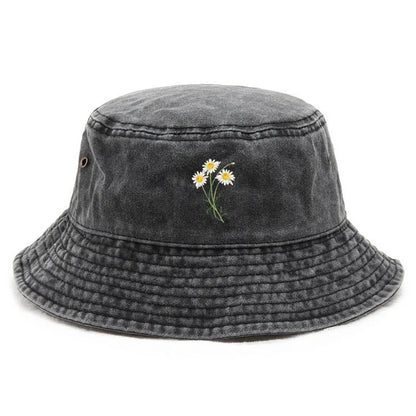 Customize Flower Cotton Washed Bohemian Garden Party Bucket Hat