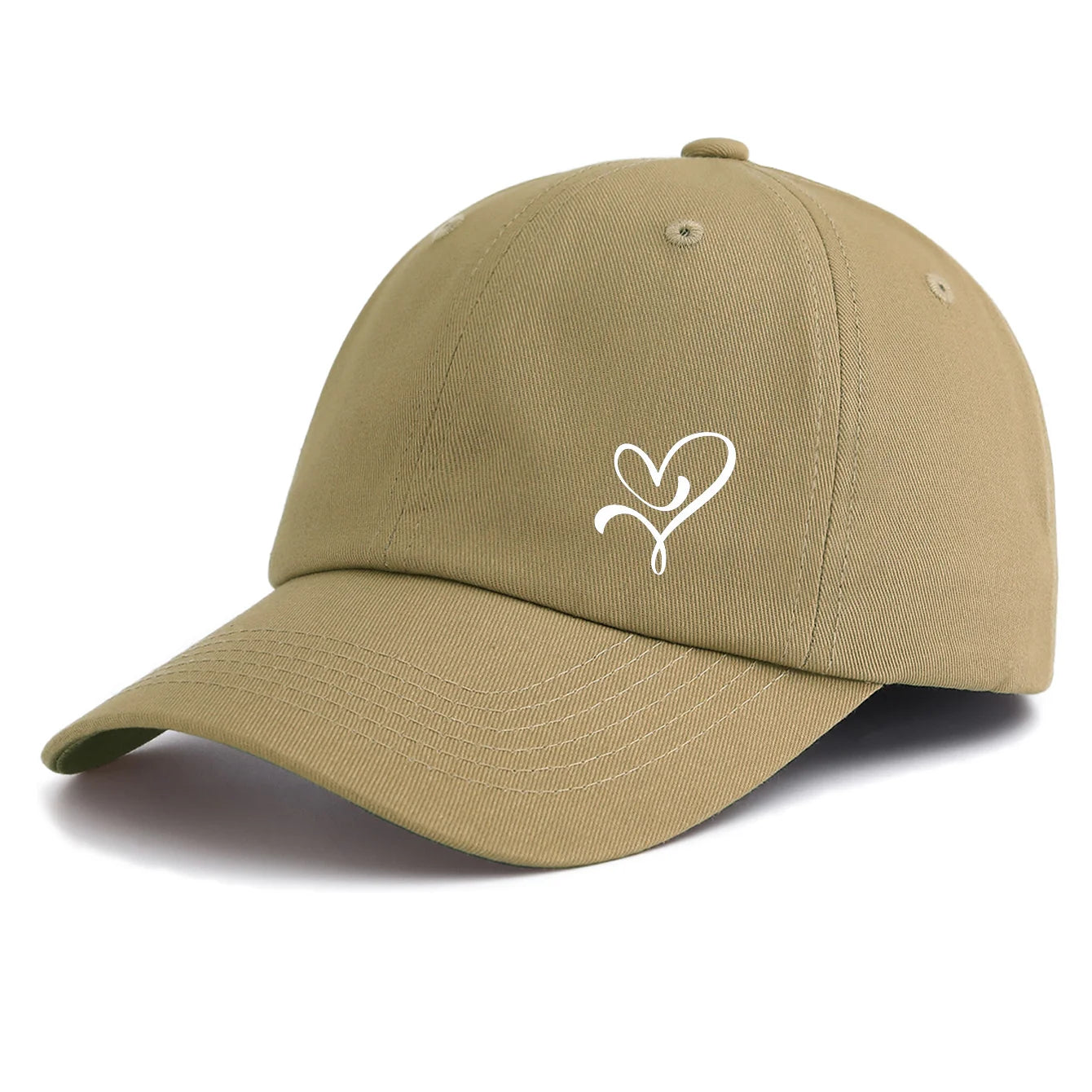 Minimalist Heart Print Retro Dad Baseball Cap
