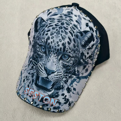 Animal Print Cotton Wide Brim Baseball Hat