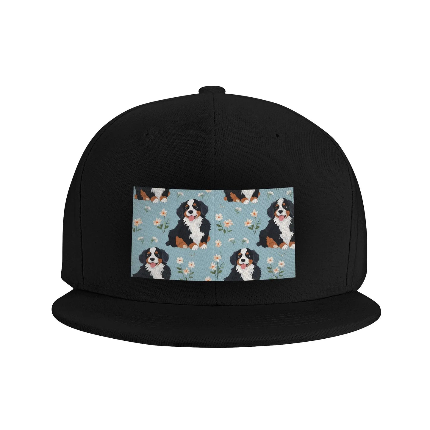 Cute Bernese Mountain Dog Cartoon Pattern Snapback Cap
