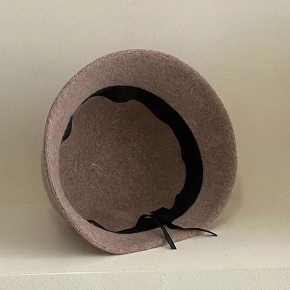British Retro Elegant Wool Fisherman Bucket Hat