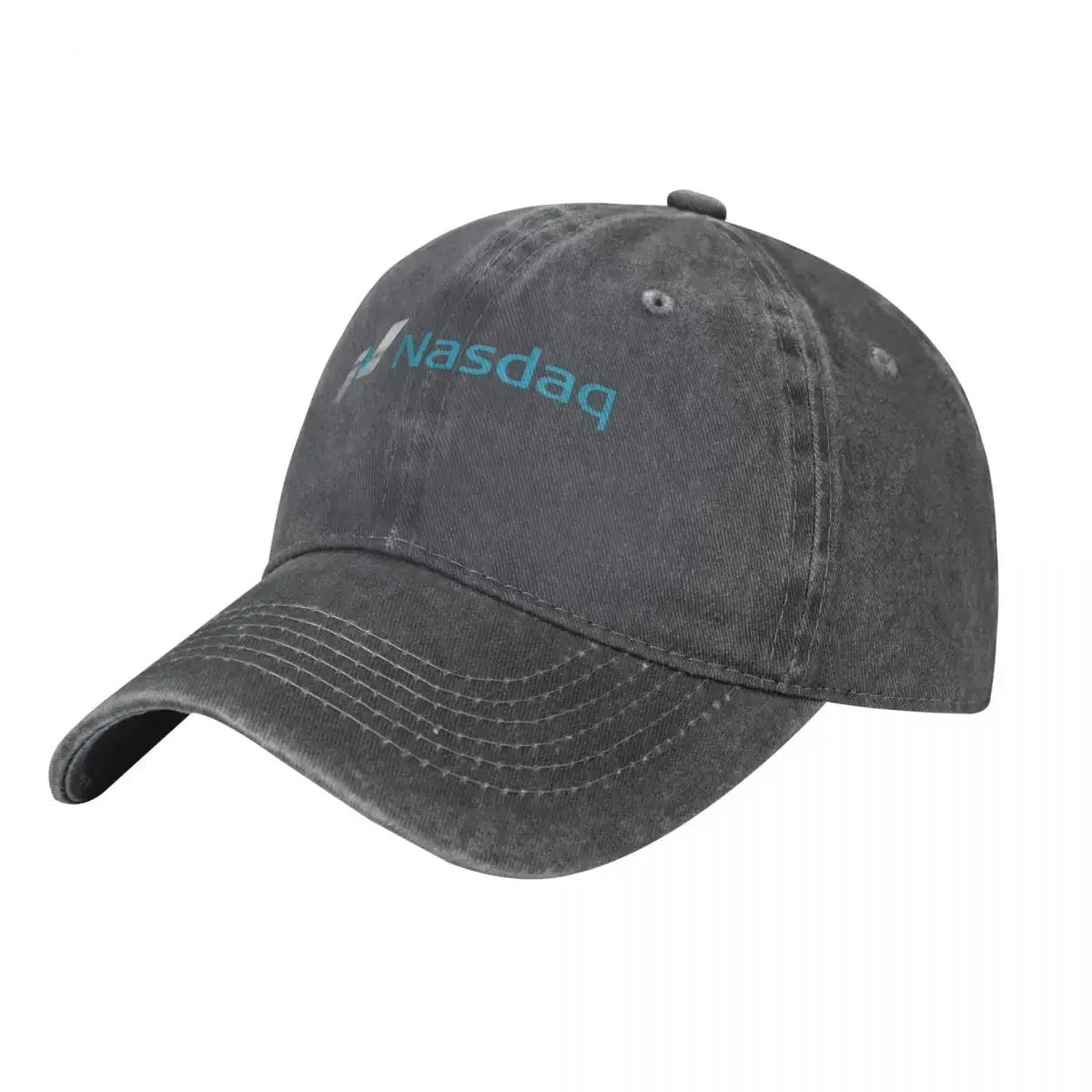 Nasdaq Logo Knitted Denim Trucker Baseball Cap