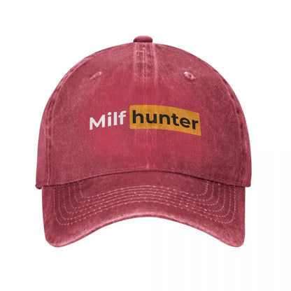 Funny Milf Hunter Vintage Distressed Baseball Cap