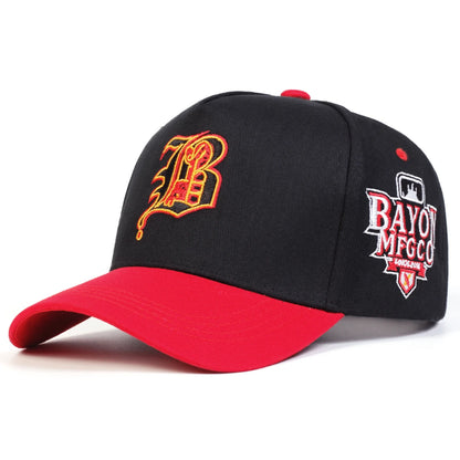 Unisex Gothic B Letter Bayon Mfgco Casual Baseball Cap