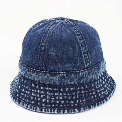 Washed Denim Bucket Hat Women Fisherman's Hat