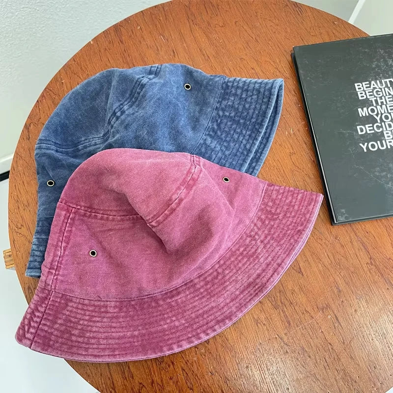 Retro Washed Breathable Fisherman Bucket Hat