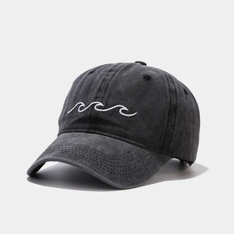 Cotton Geometric Embroidery Adjustable Outdoor Baseball Cap