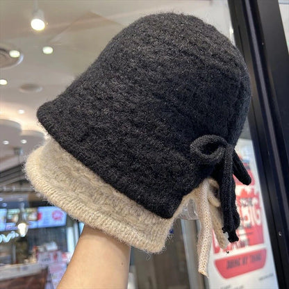Korean Warm Solid Wool Bucket Hat