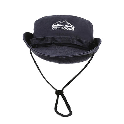 Wide Brim Letter Print Fisherman Bucket Hat