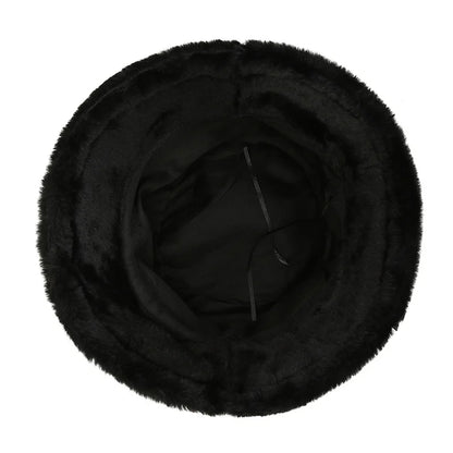 Warm Thick Solid Color Women's Bucket Hat