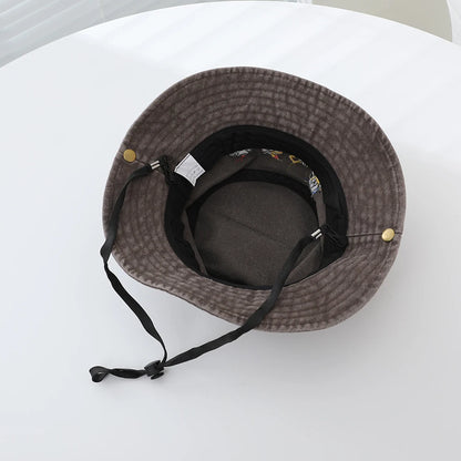 Cute Car Embroidered Kids Denim Bucket Hat