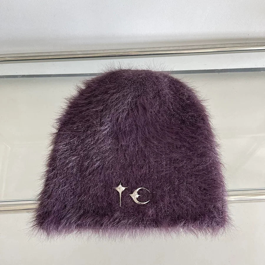 High Street Metal Decor Knit Bucket Hat