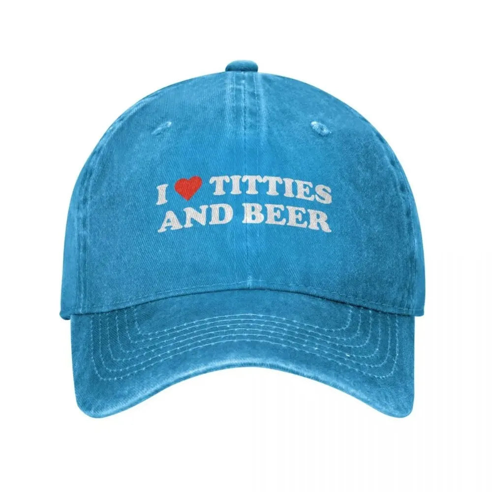 I Love Titties And Beer Vintage Baseball Cap