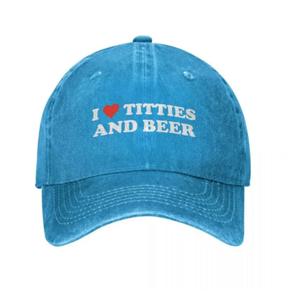 I Love Titties And Beer Vintage Baseball Cap