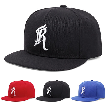 JR Embroidered Flat Edge Baseball Cap