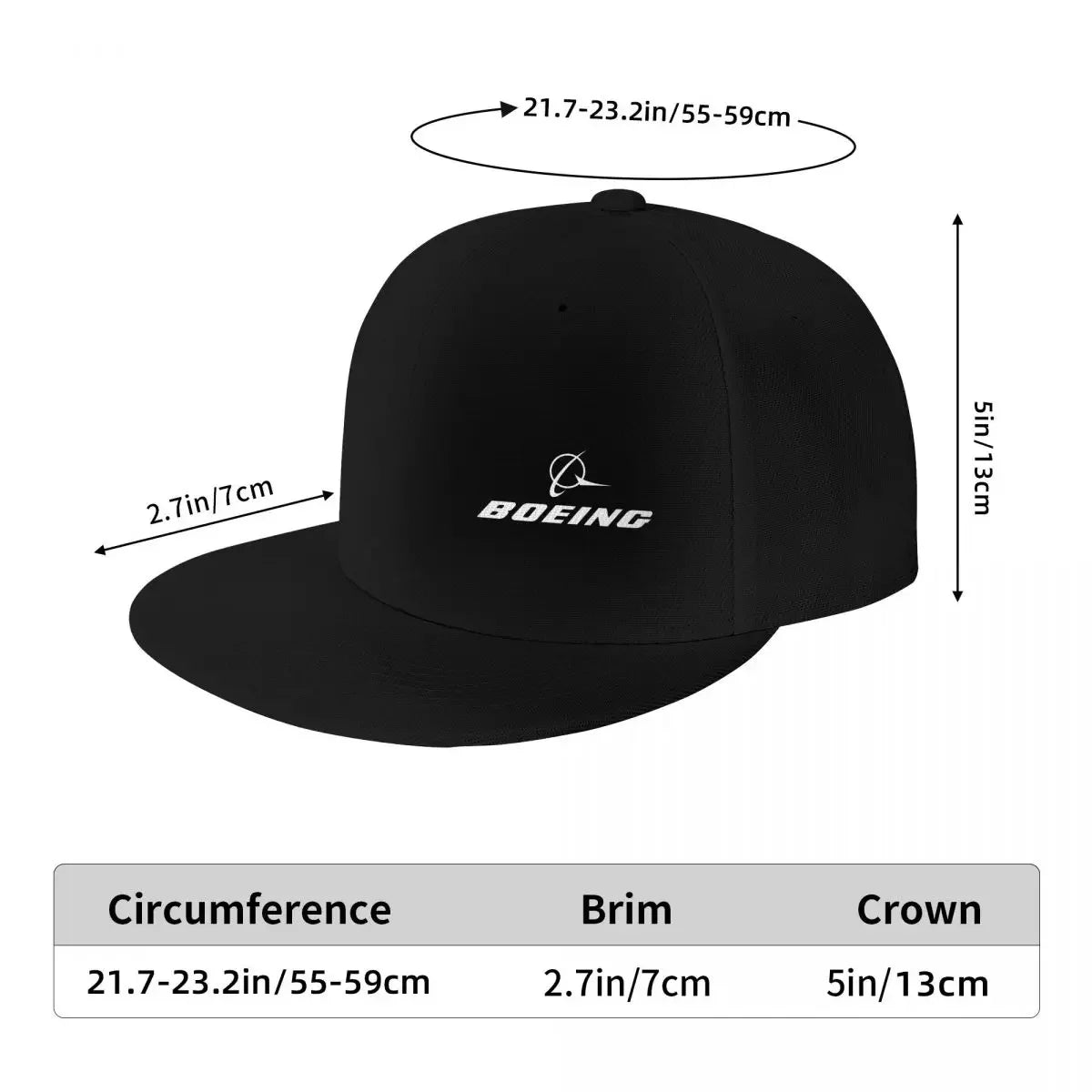 Boeing Logo Adjustable Unisex Snapback Cap