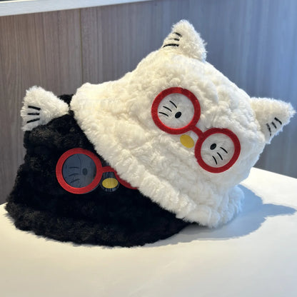 Cartoon Plush Warm Bucket Hat