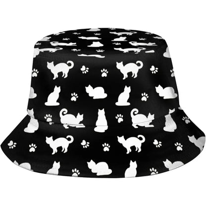 Cute Cat Printing Hip Hop Outdoor Fisherman Hat
