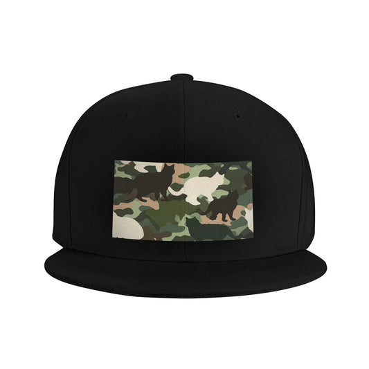 Cat Camouflage Pattern Breathable Outdoor Snapback Cap