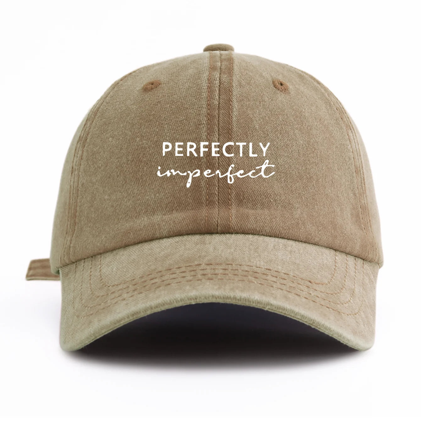 PERIMPFCT Print Minimalist Retro Washed Baseball Cap