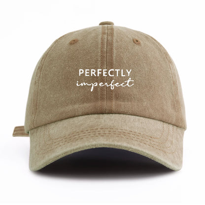 PERIMPFCT Print Minimalist Retro Washed Baseball Cap