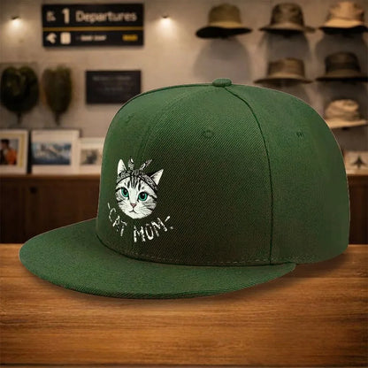 Cat Mom Bandana Graphic Street Snapback Cap