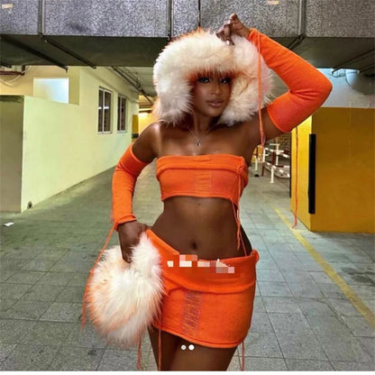 Fluffy Faux Fur Y2K Winter Bucket Hat