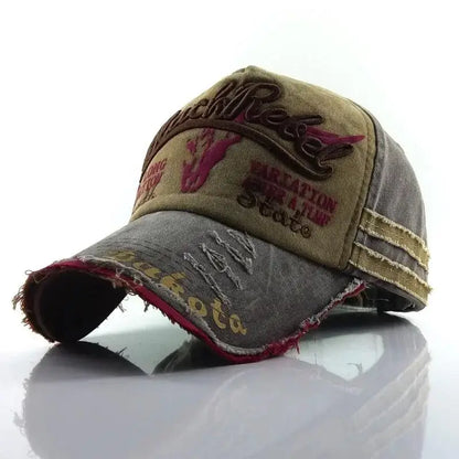 Retro Canvas Denim Patchwork Baseball Cap