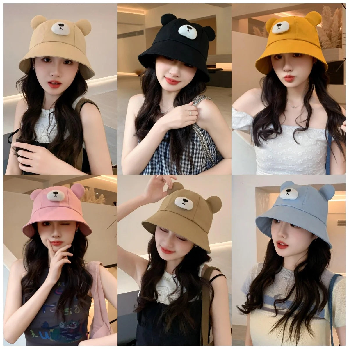 Unisex Cute Dog - Bear Cartoon Bucket Hat
