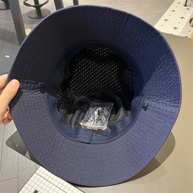 Summer Mesh UV Windproof Lightweight Bucket Hat