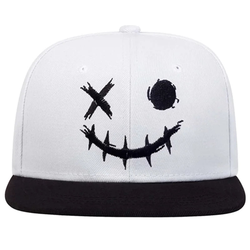 Unisex Halloween Pumpkin Embroidery Flat Brim Hip Hop Baseball Cap