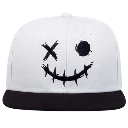 Unisex Halloween Pumpkin Embroidery Flat Brim Hip Hop Baseball Cap