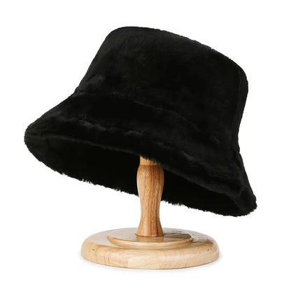 Korean Lamb Faux Fur Winter Bucket Hat