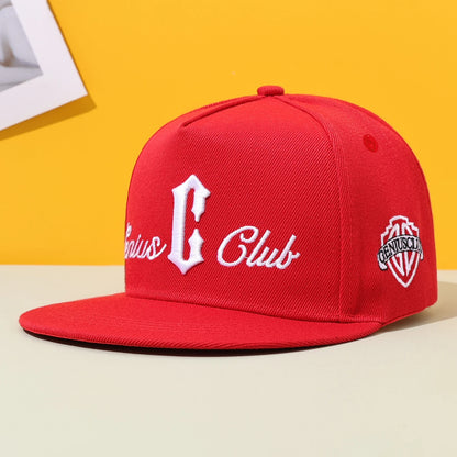 Flat Brim Street Embroidered Snapback Cap